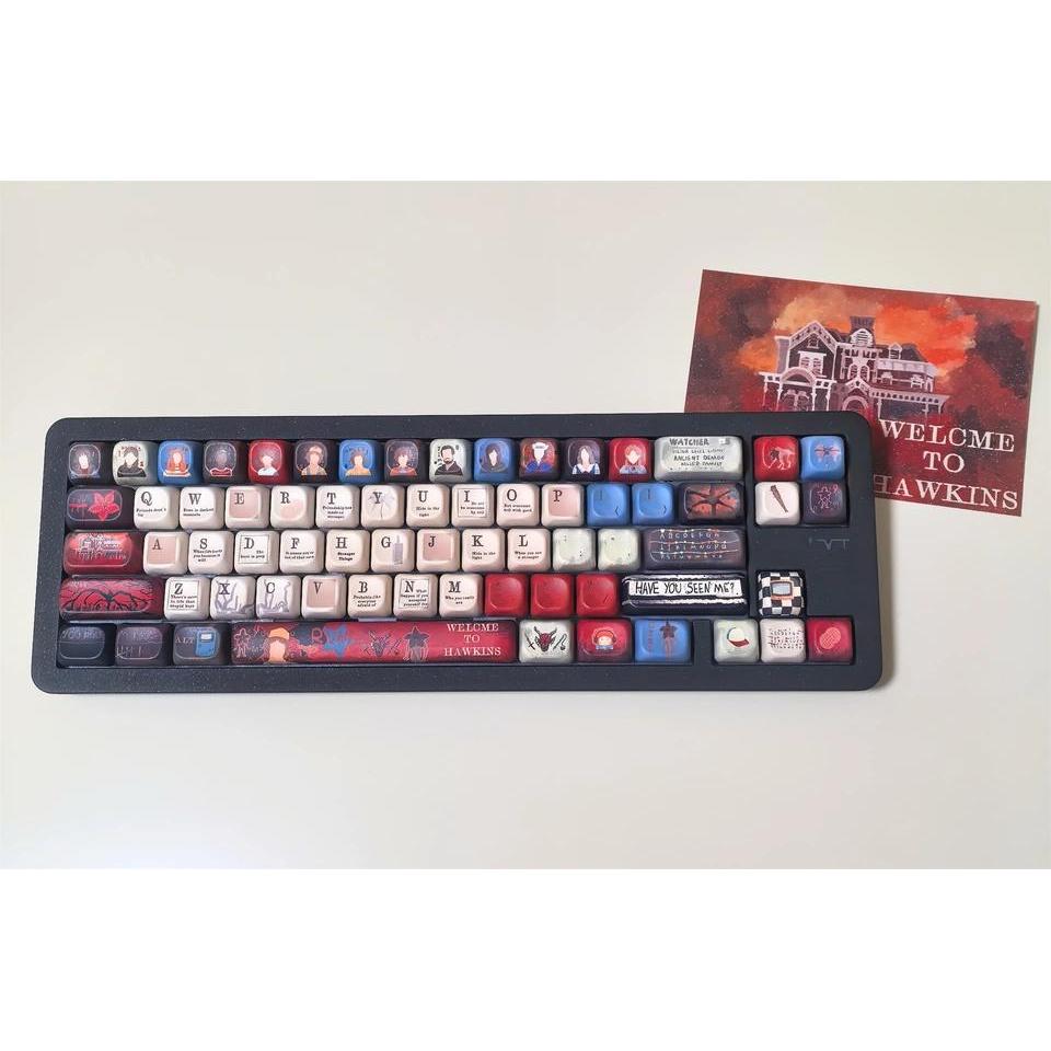 Stranger Things Keycaps Cherry / FOA โปรไฟล์ 130 + คีย์ PBT Wooting ...