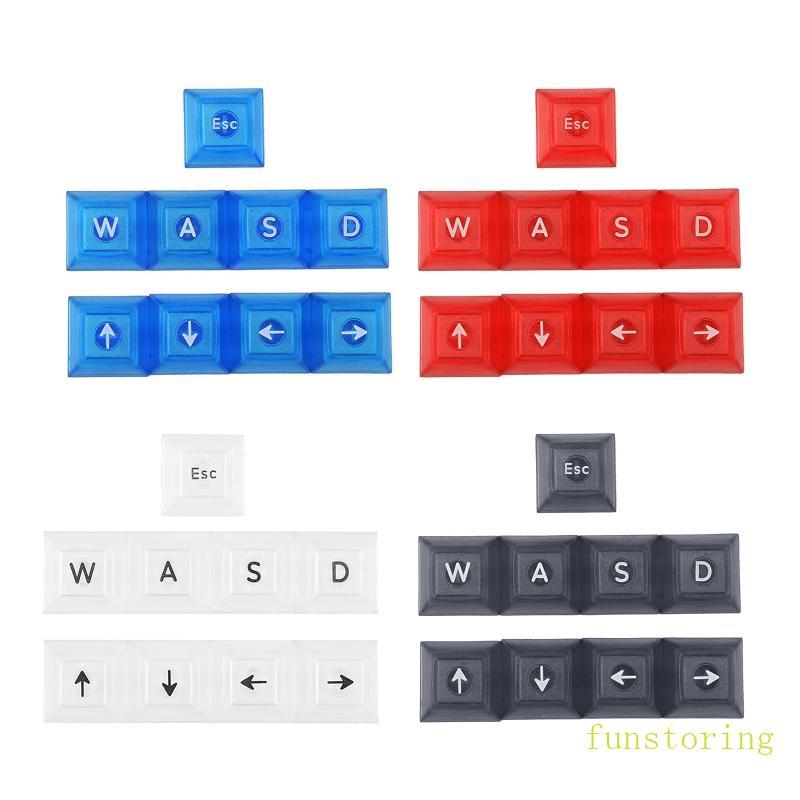 FUN 9 ชิ้นคีย์บอร์ด Keycaps WASD ทิศทาง ESC คีย์ Keycap ABS DSA Profile ...