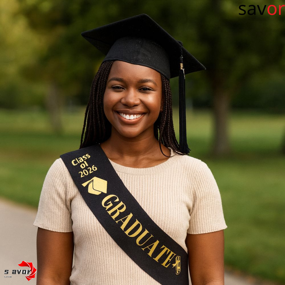 CHROM 2026 Graduation Sash, Class of 2026 Glitter Graduation Sash Belts ...