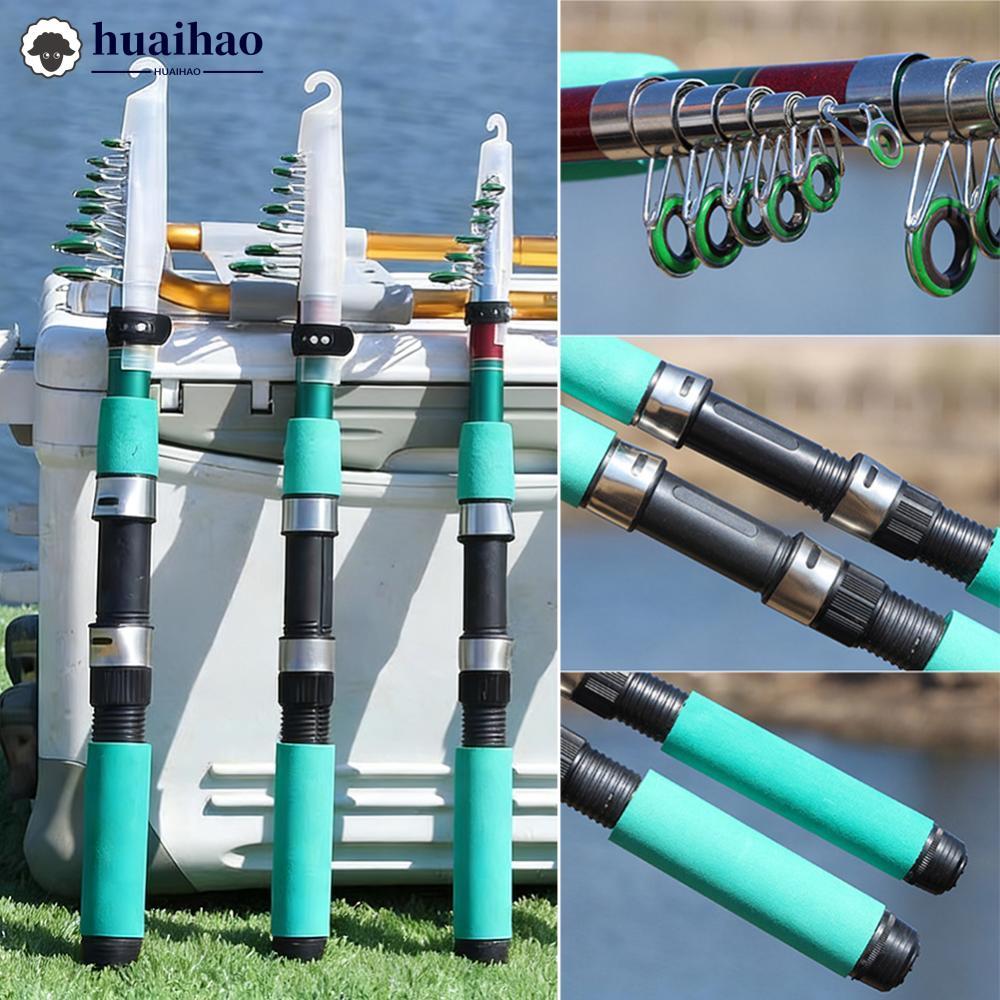 HUAIHAO Retractable Mini Fishing Rod สีเขียว Ultra-Hard Fiberglass ...