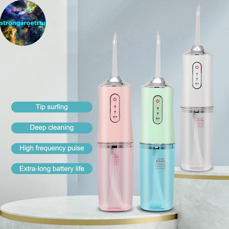 Strongaroetrtu Irrigator สุขอนามัยแบบพกพาทําความสะอาดช่องปาก 220ml USB ...