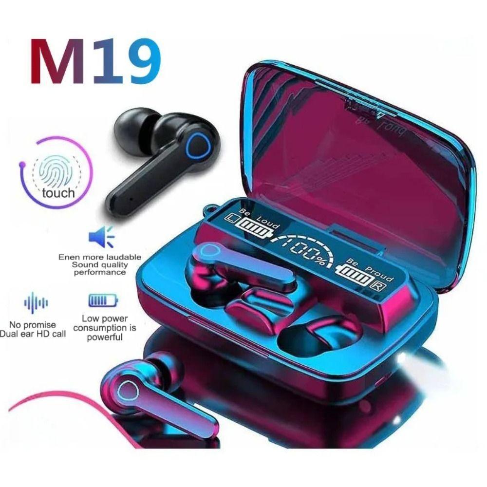 YUJINX M19 ชุดหูฟัง,อัจฉริยะ Touch Control จอแสดงผล LED TWS หูฟัง,พร้อม ...