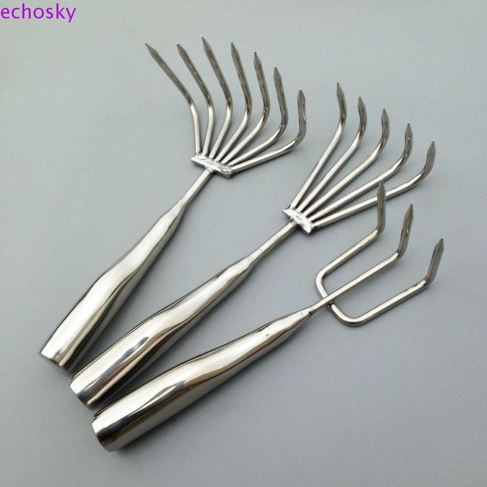 ECHOSKY Garden Hand Rake, 3/5 Claws สแตนเลสขนาดเล็ก Leaf Rakes, Anti ...
