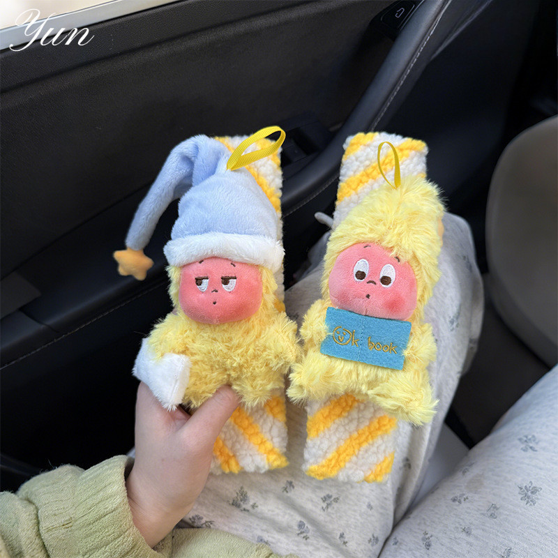 COD Starman หุ้มเบลท์ ,Star People Car Seatbelt ไหล่ Pad High-end Feel น่ารักหญิงภายในรถตุ๊กตาตกแต่ง/YUN