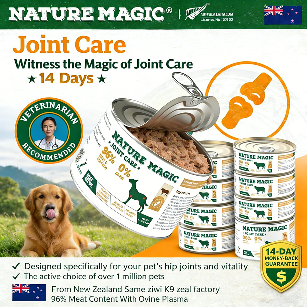 NatureMagic อาหารสุนัขเปียก Joint Care Grain ฟรีเนื้อสูงทุกขั้นตอน 85g/175g x 3 กระป๋อง NZ นําเข้าไก่