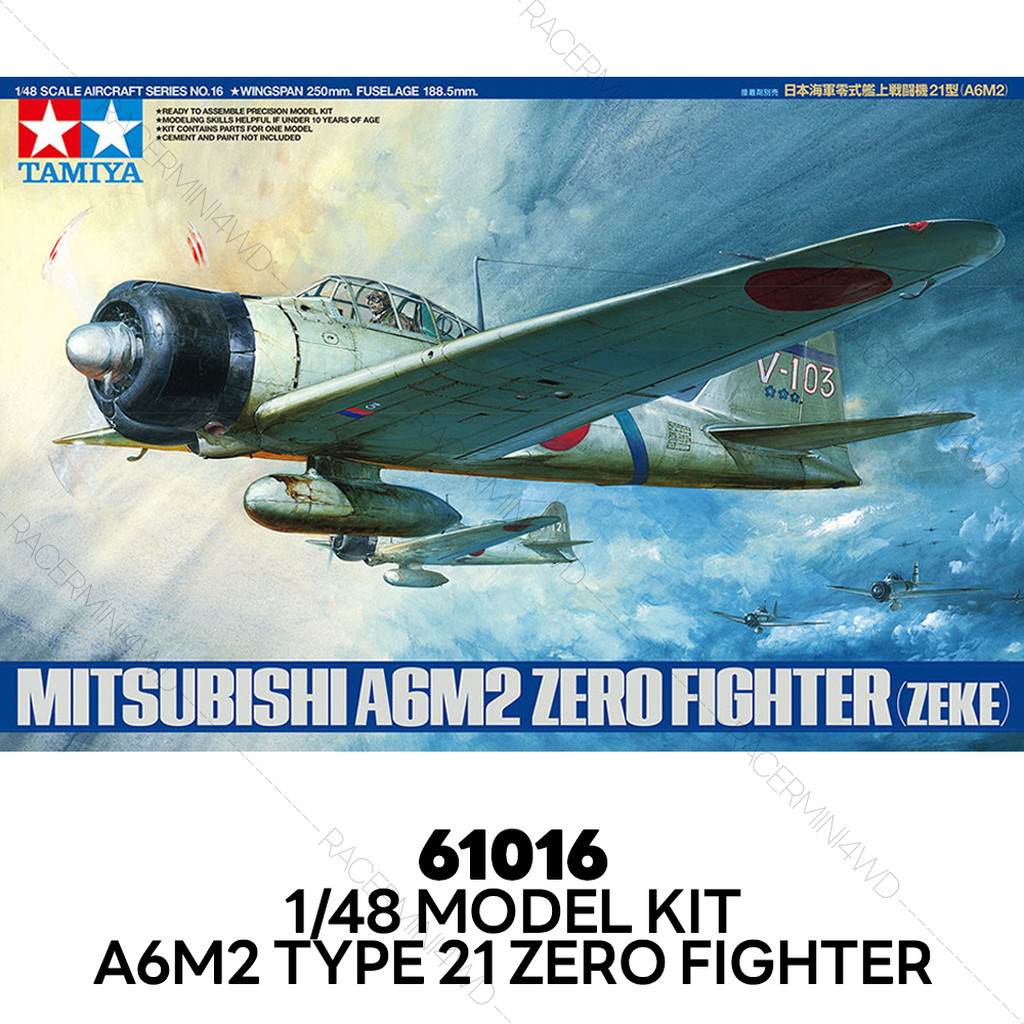 TAMIYA 61016 1/48 Model Kit A6M2 Type 21 Zero Fighter | Shopee Thailand
