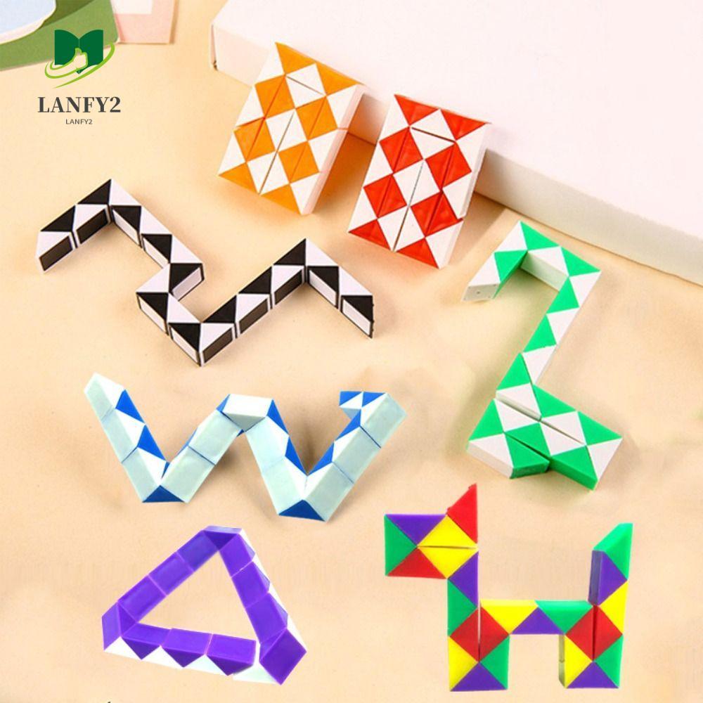 ALANFY Magic Snake Cube, พับที่ถอดออกได้ 24 ความเร็ว Magic Snake ไม้ ...