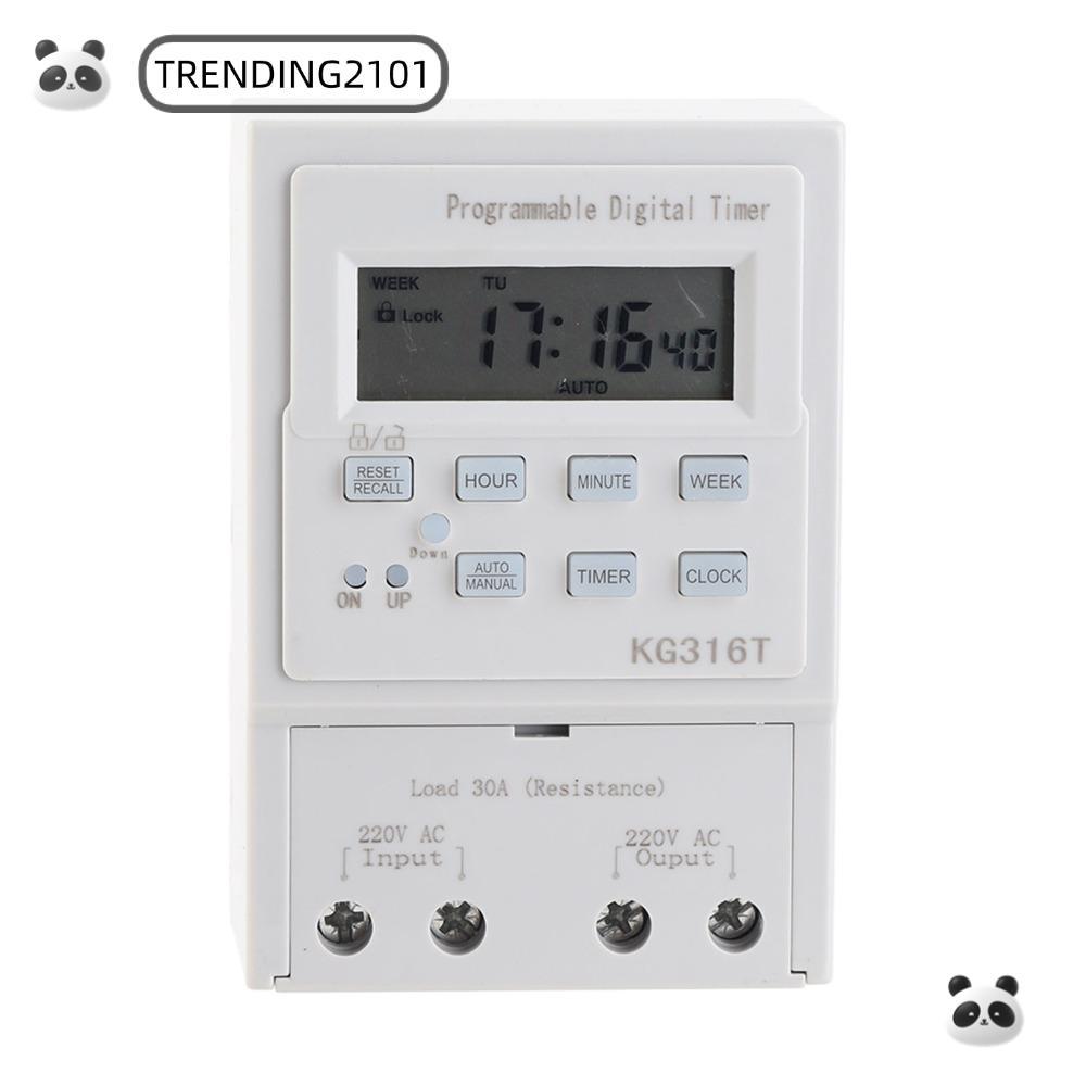 TRENDING โปรแกรมจับเวลา, 30A AC 220V Digital Timer Switch, Smart Home ...
