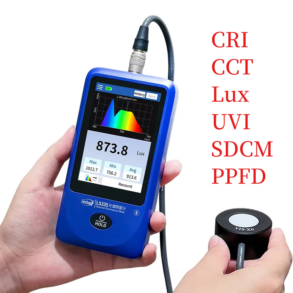 LS335 Spectrometer เครื่องวัดสเปกตรัมของแสง CRI meter CCT Lux Tester ...
