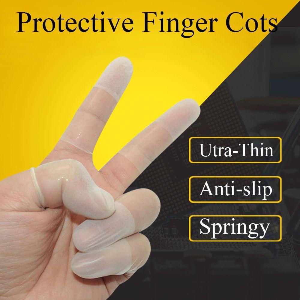 FLASHSKY Work Finger Cots การนับยางลาเท็กซ์ป้องกันไฟฟ้าสถิตแบบใช้แล้ว ...