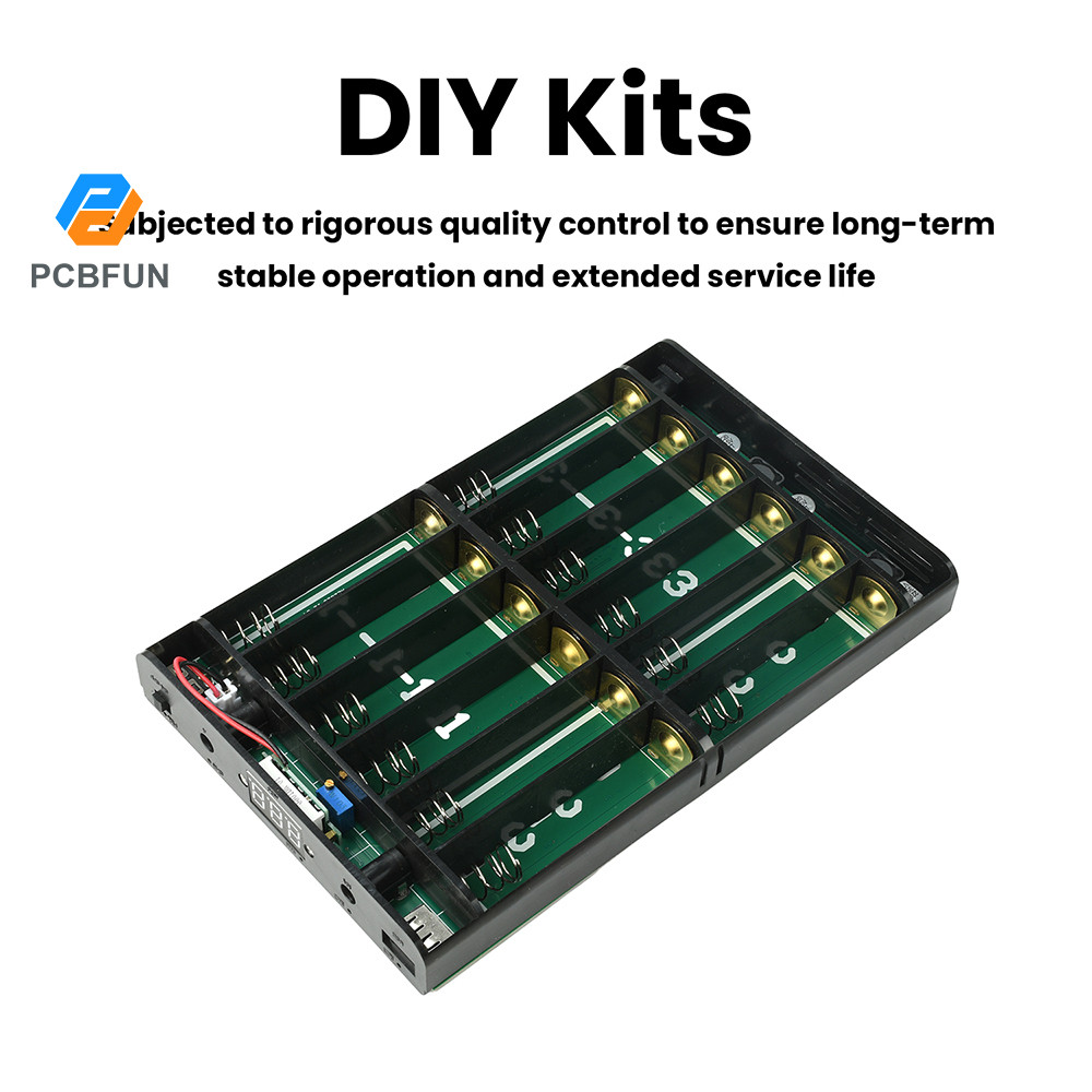 Pcbfun DC UPS 12-Cell 18650 Solderless Power Box ปรับแรงดันไฟฟ้า ...