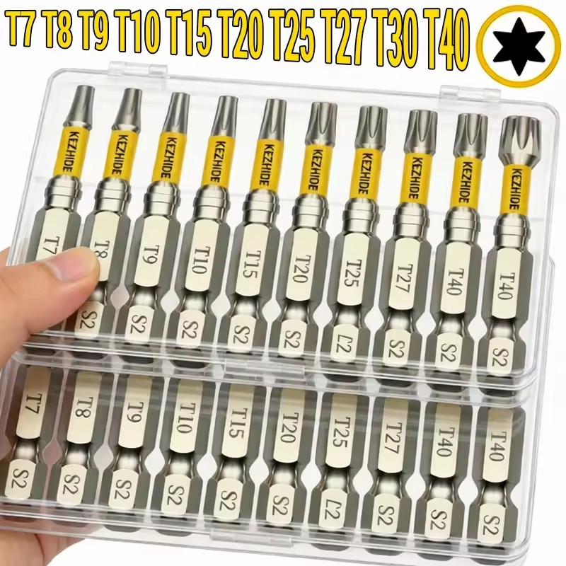 Strong Magnet Torx ไขควงชุด Bit - 50 มม.S2 เจาะเหล็ก Bit - Torque Zone ...