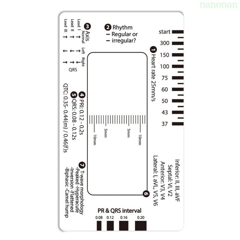 Nan EKG 7 Step Ruler Card EKG Interpretation Guide Card คู่มืออ้างอิง ...