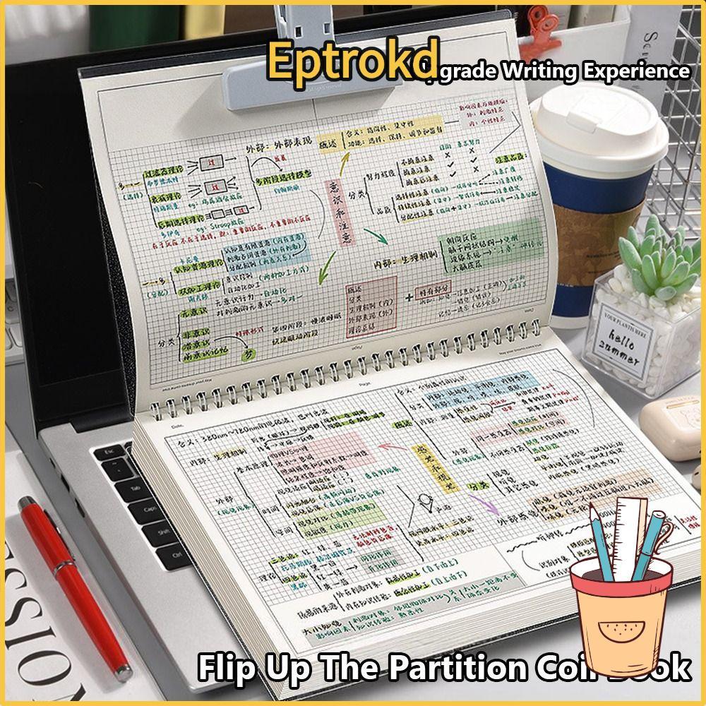 EPTRO B5 Notepad, ตาราง/เส้นแนวนอน Thicken Paper Coil Notebook, Simple ...