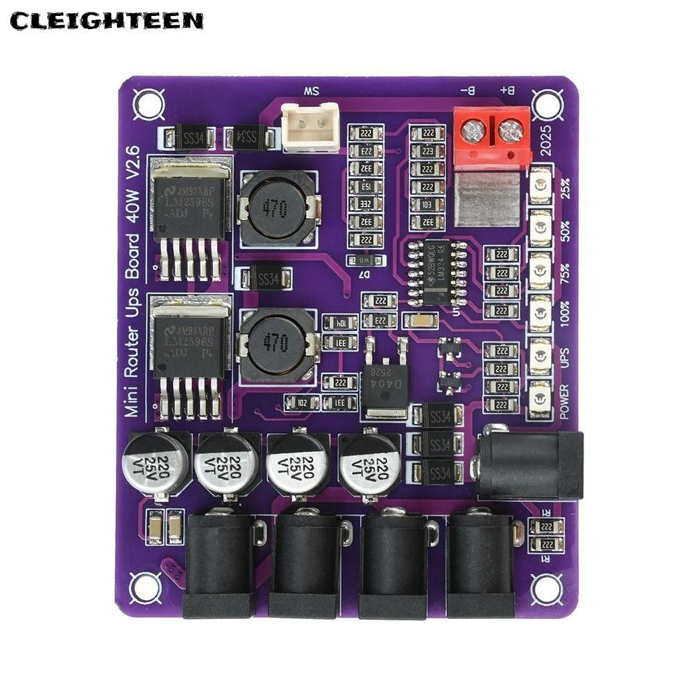 CLEIGHTEEN Mini Router UPS, 4 ทิศทางเอาต์พุต UPS Board, Professional ...