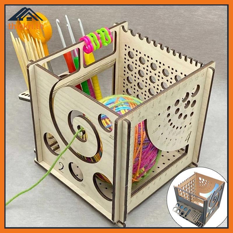 TT Creative ไม้เส้นด้ายชามโครเชต์จัดเก็บ DIY ไม้เส้นด้ายตู้ถักชาม ...