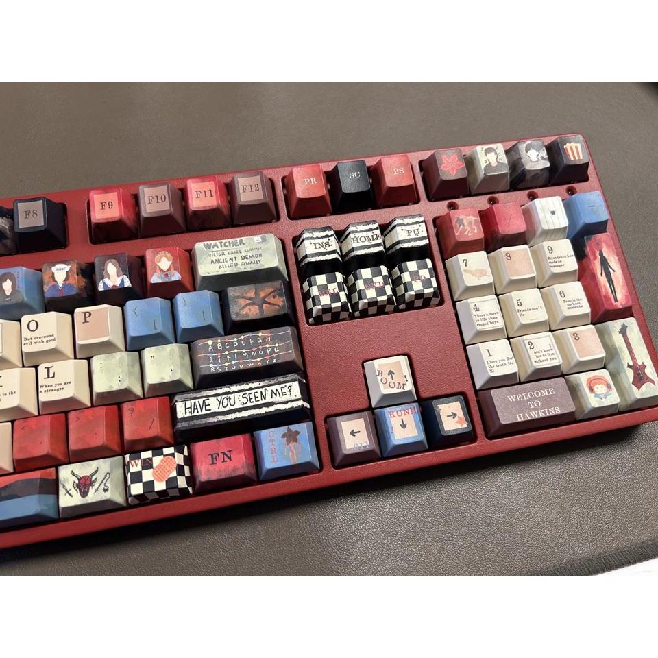 Stranger Things Keycaps Cherry / FOA โปรไฟล์ 130 + คีย์ PBT Wooting ...