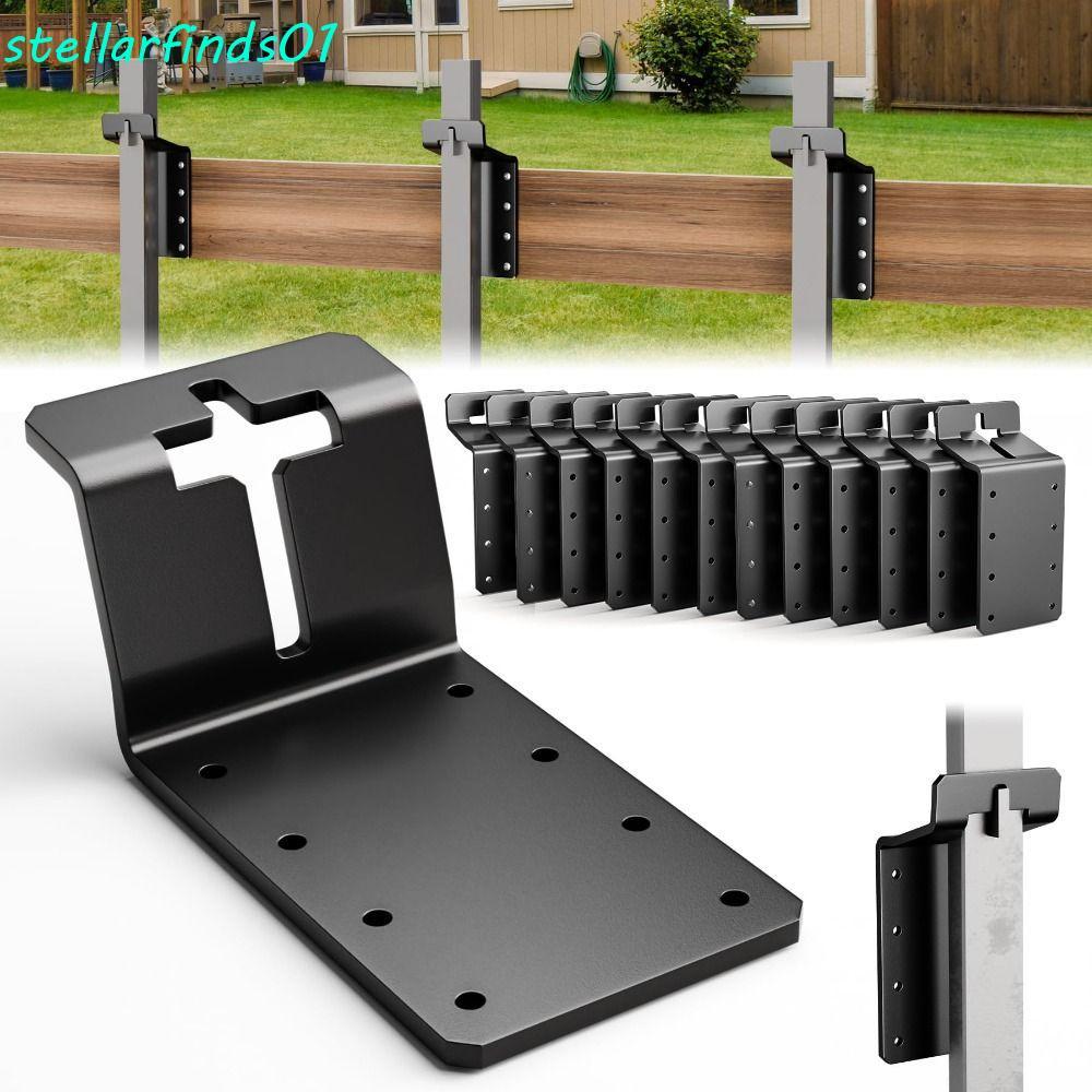 STELLARFINDS 3 นิ้ว T-Post Mounting Bracket, Iron Sleek และ Minimalist ...