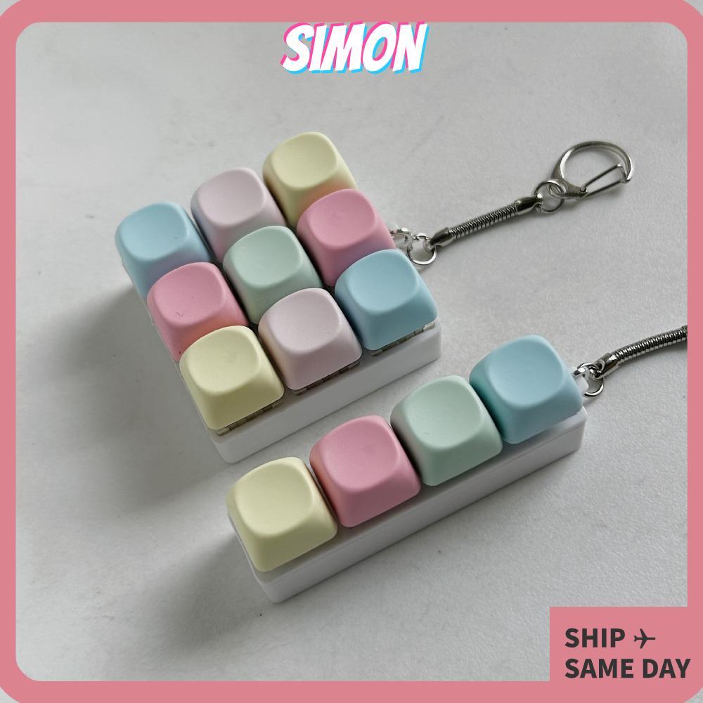 พวงกุญแจ SIMON Fidget, คีย์บอร์ดนิ้วปุ่มกด, ผ่อนคลาย 4/9 คีย์ความเครียด ...