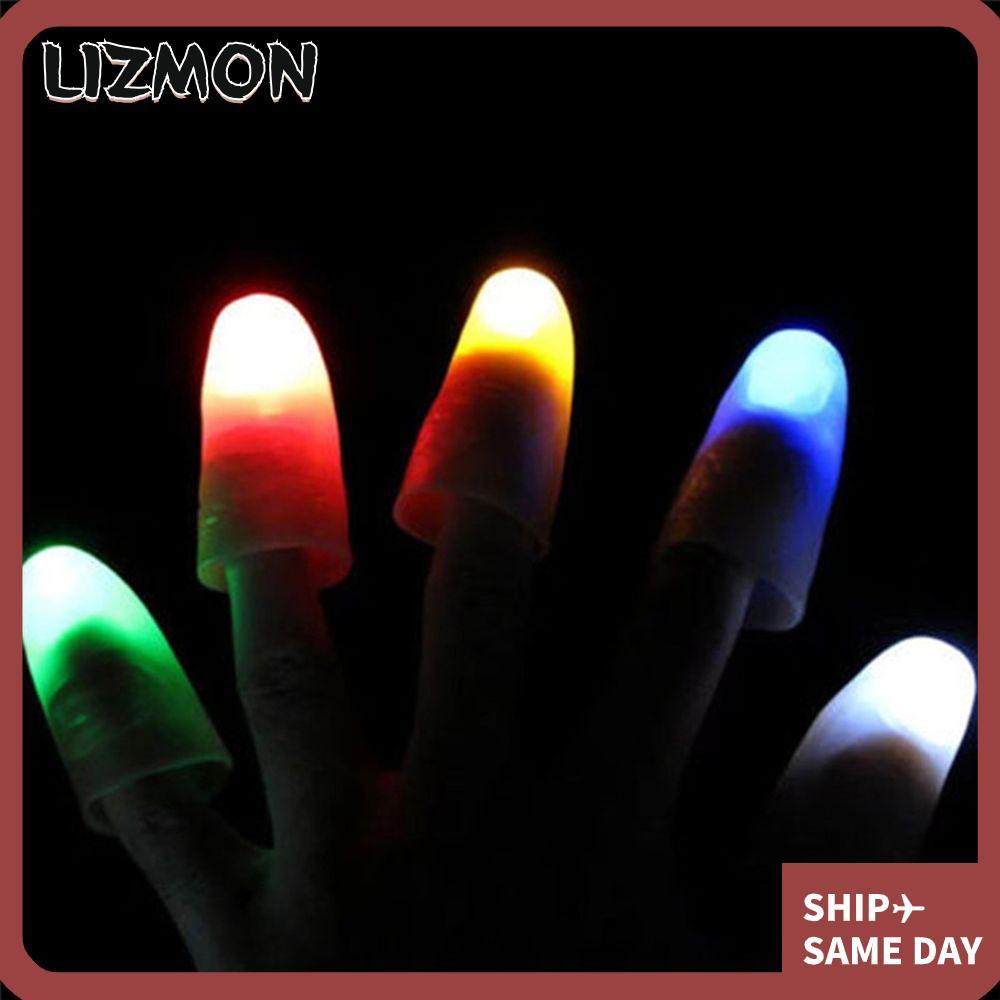 LIZMON 1 Pc กระพริบนิ้วมือ LED Luminous Magic Trick Props Light Up ...