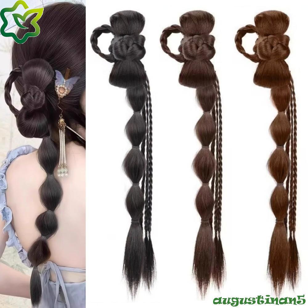 วิกผมหัวบอล Augustinan พร้อม Clip ทรง Bubble Braid Claw Extension สไตล์ ...