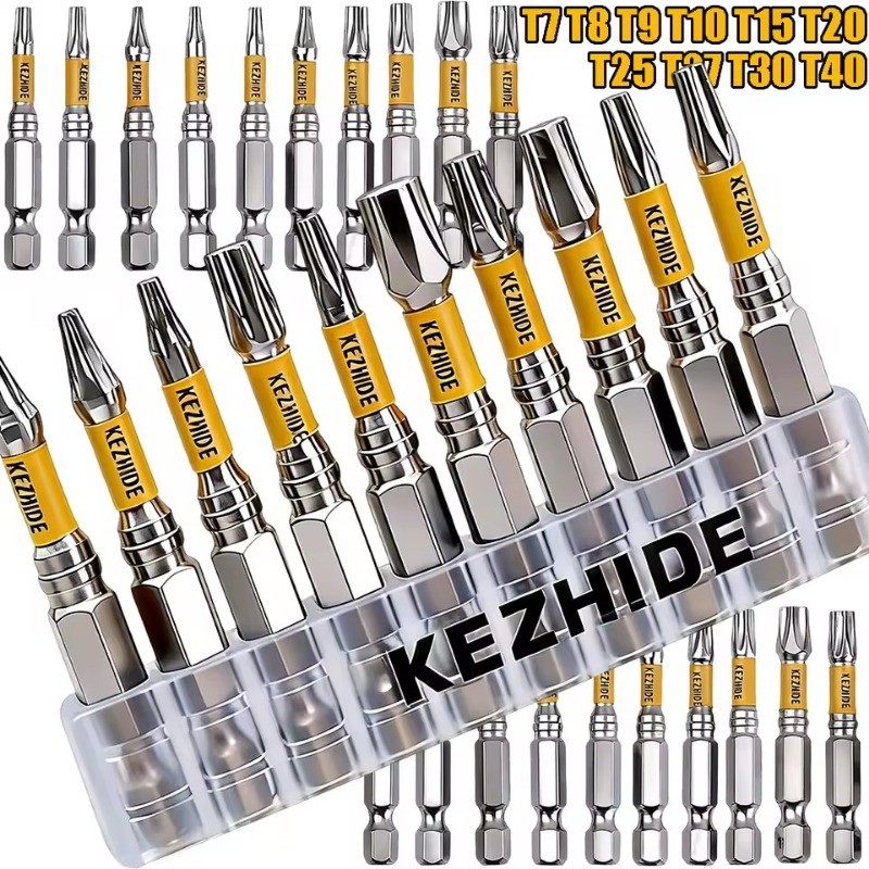 50 มม.S2 เจาะเหล็ก Bit - Strong Magnet Torx ไขควงชุด Bit - Torque Zone ...