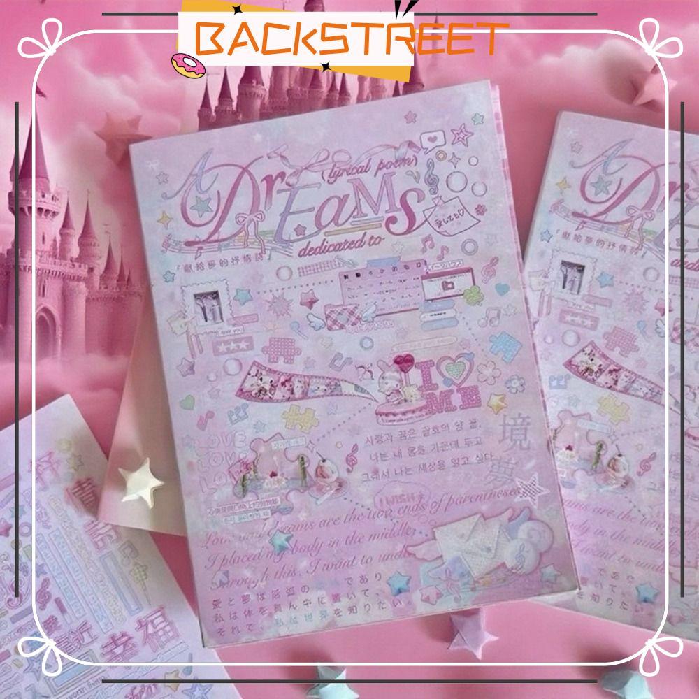 BACKSTAGE Sticker Book, 24 หน้า DIY Diary Sticker, การ์ตูนสไตล์ญี่ปุ่น ...