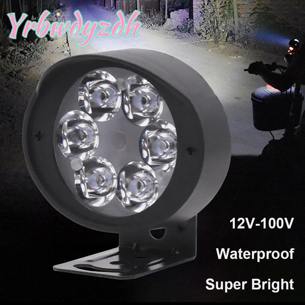 ไฟหน้ารถจักรยานไฟฟ้า แบบ Super Bright 6 โคมไฟ LED สำหรับ E-Bike และสกู ...