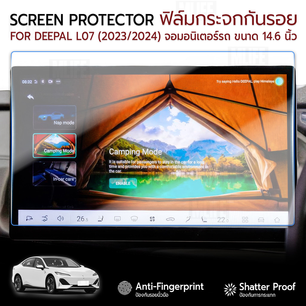 MLIFE - ฟิล์มกระจกเต็มจอ สำหรับ Deepal L07 (2023/2024) 14.6