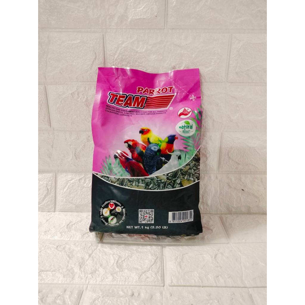 TEAM Parrot แพรอท เมล็ดธัญพืชรวม สำหรับตระกูลนกแก้วขนาดกลาง-ใหญ่ 1 ...