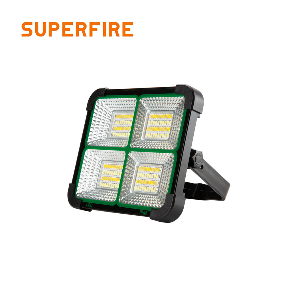 SUPERFIRE FS30 ไฟฉุกเฉิน 30วัตต์ กันน้ำ IP54 กลางแจ้ง ชาร์จได้ พกพา USB ...
