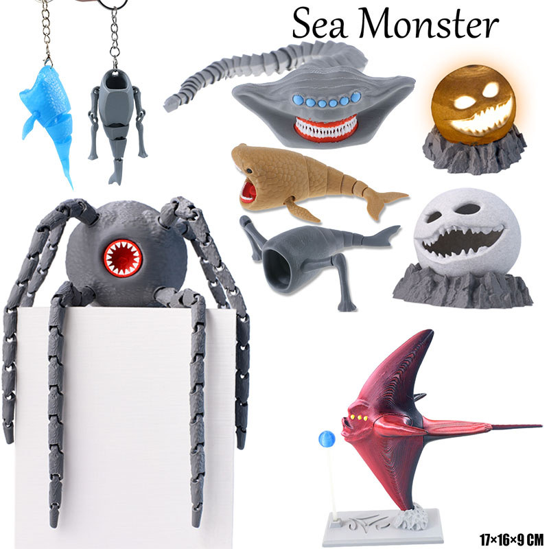 Sea Monster Action Figure El Gran Maja Articulated ของเล่น Bloop Sea ...