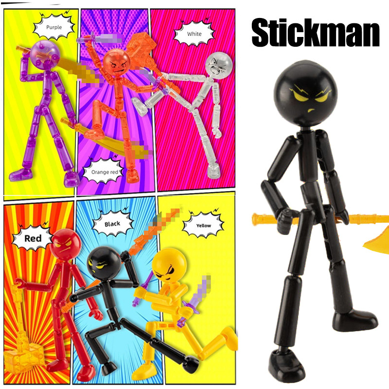 12 ซม.Stickman Assembly Model Matchstick Man Stickbot Action Figure ...
