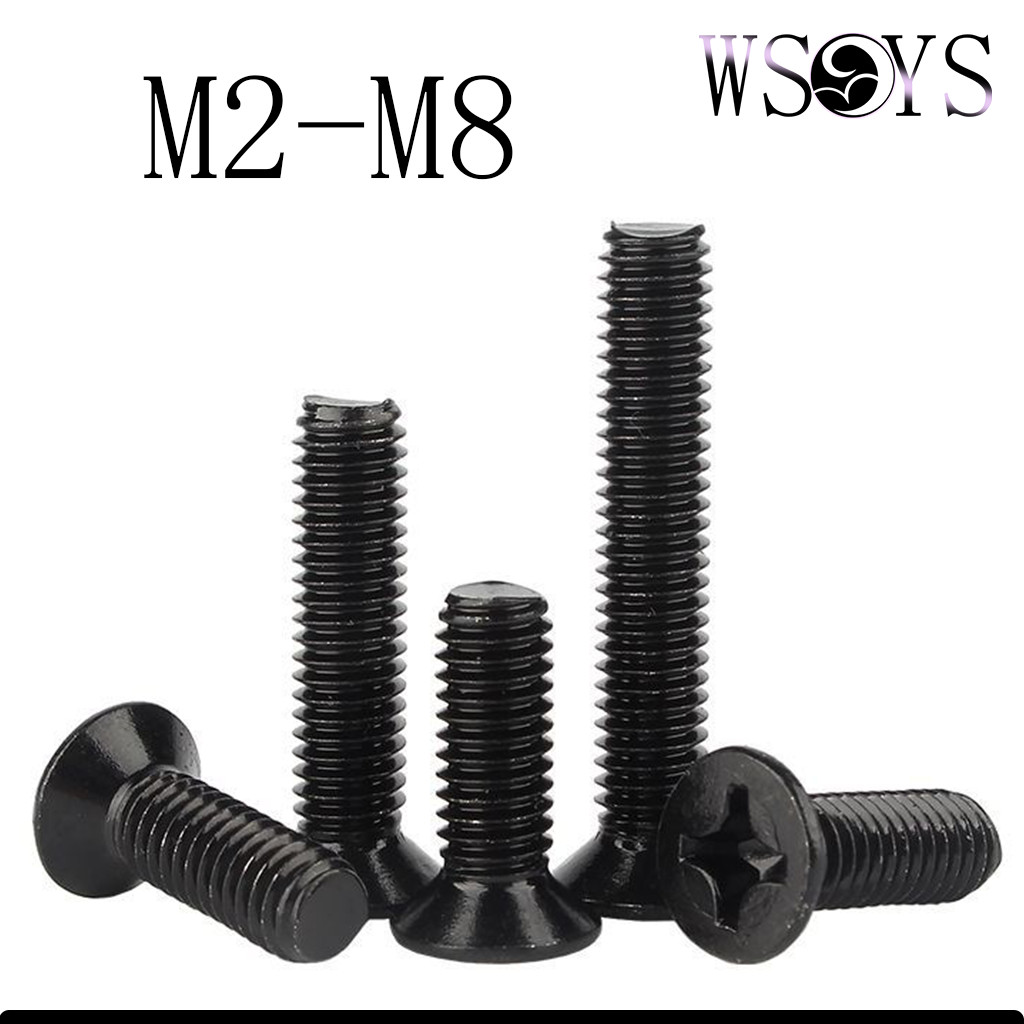 ไนลอน PA66 น็อต สกรู หัวเตเปอร์ แฉก F+/Flat Head Phillip Tapping Screw ...
