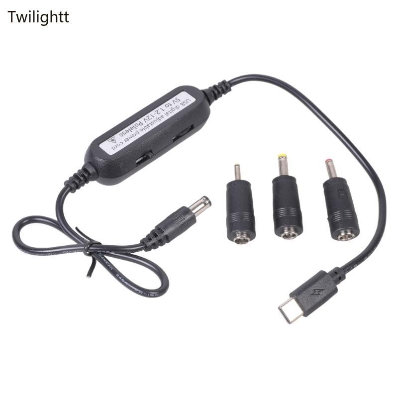 WILI USBC 5V Step Up Converters ถึง 1 2V-12V 5 5x2 1 มม.สายไฟพร้อม ...