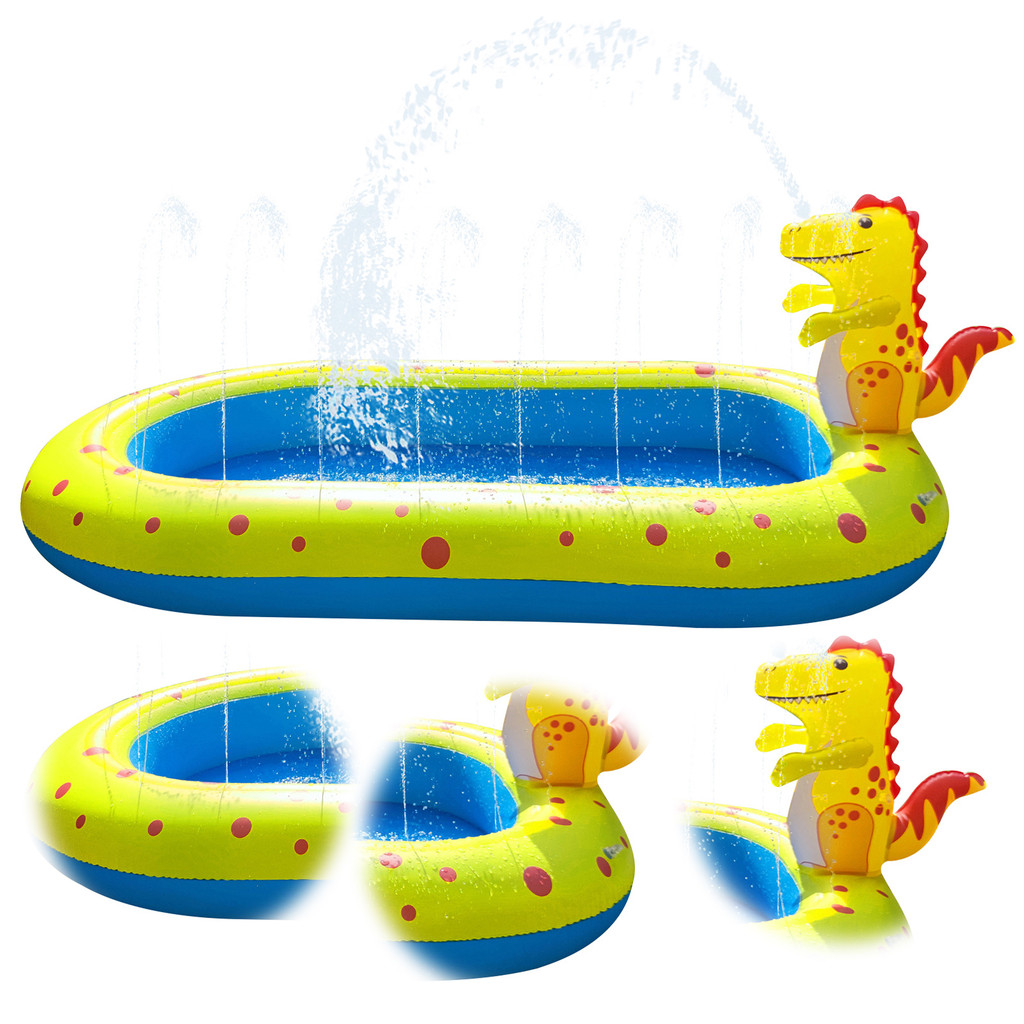 สระน้ำลม PVC แบบพอง inflatable ขนาด 67 นิ้ว กับ sprinkle pad สำหรับเด็ก ...
