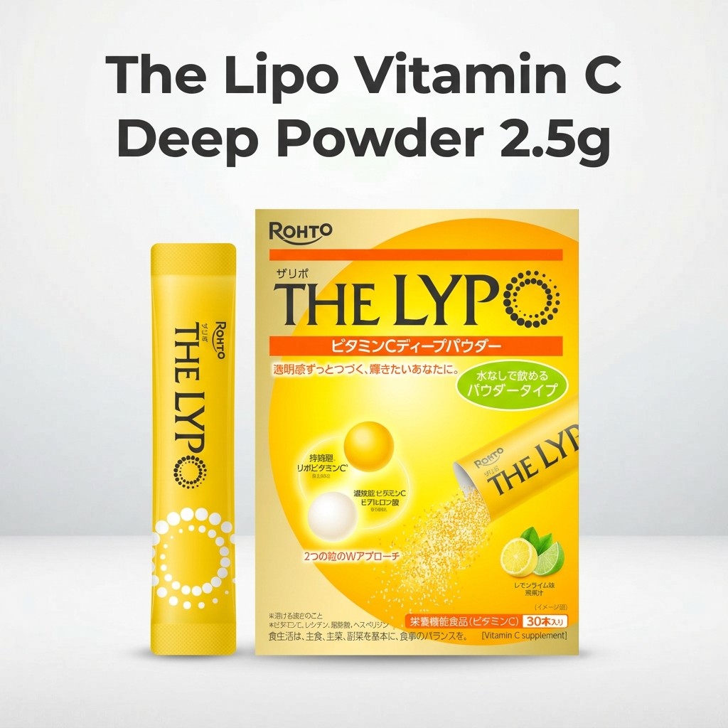 The Lipo Vitamin C Deep Powder 2.5g x 30 sticks (Lipo Vitamin C with  Hyaluronic Acid, Liposome, 30-day supply, powder type that can be taken  without water, lemon-lime flavor, granule type) |