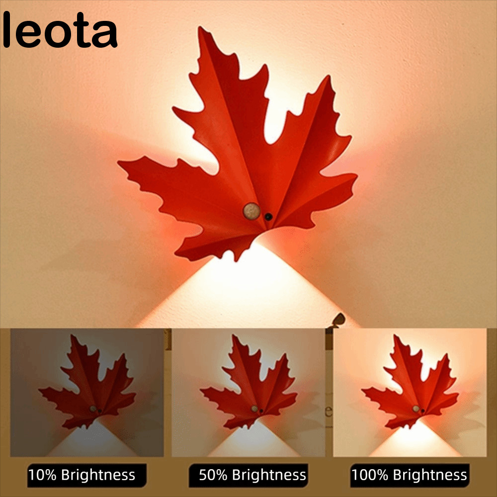 LEOTA Maple Leaves ห้องนอน Remote Light, Creative Maple Leaf รูป LED ...