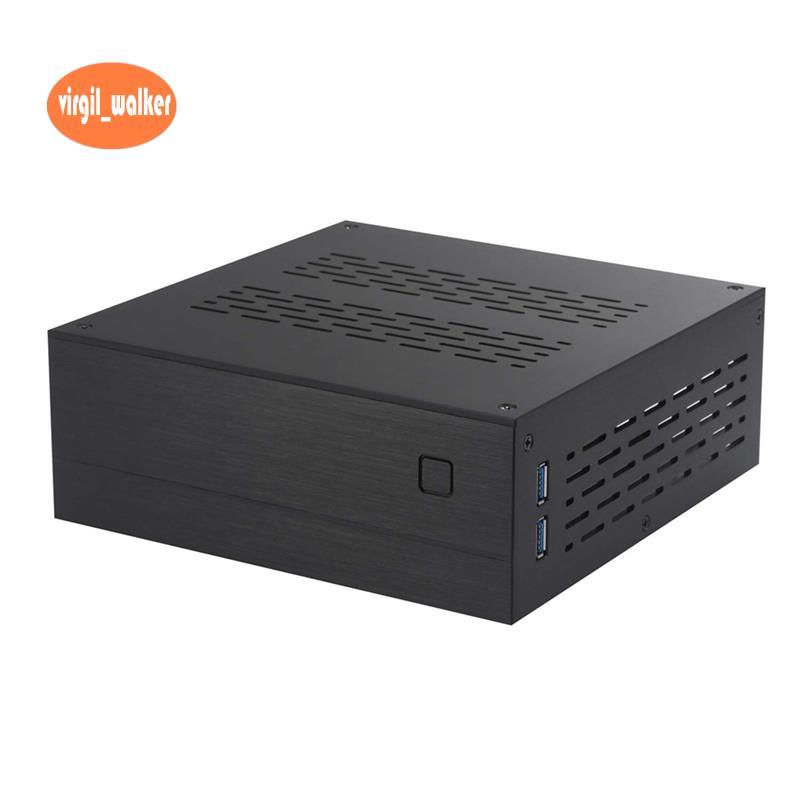 Mini ITX เคสคอมพิวเตอร์แชสซีอลูมิเนียม HTPC Mini ITX DIY PC กรณี A01 แช ...