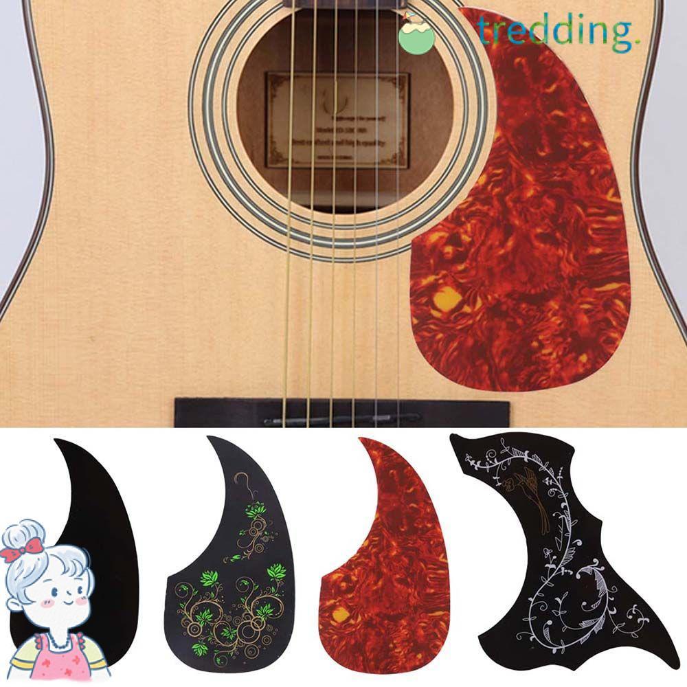TREDDING491 ปิ๊กการ์ดกีตาร์ Comma Shape อะคูสติกพื้นบ้านแบบมีกาวในตัว ...