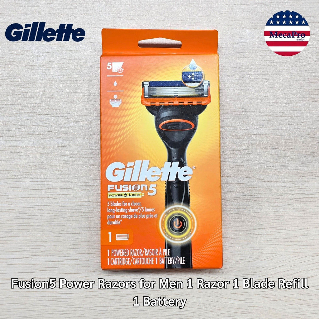 Gillette® Fusion5 Power Razors for Men 1 Razor 1 Blade Refill 1 Battery ...