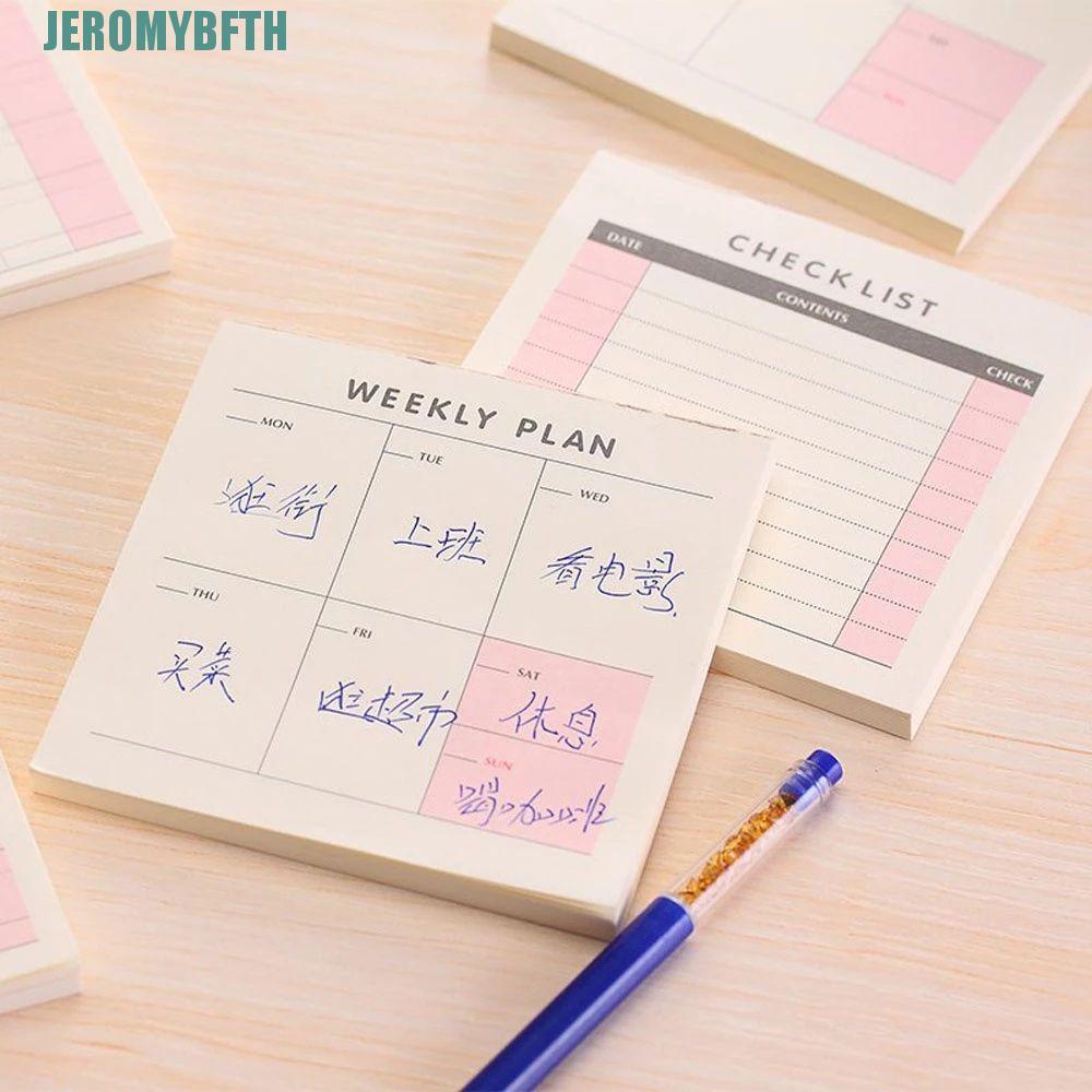 JEROMYBF Memo Pad Check List อุปกรณ์การเรียน Creative 60 แผ่น To Do ...