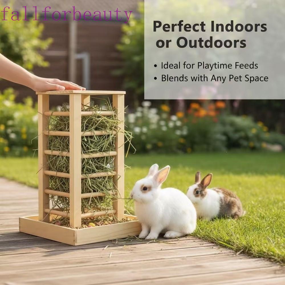 FALLFORBEAUTY กระต่าย Hay Manger, ทนทาน Self-Feeding Hay Feeder, สัตว์ ...