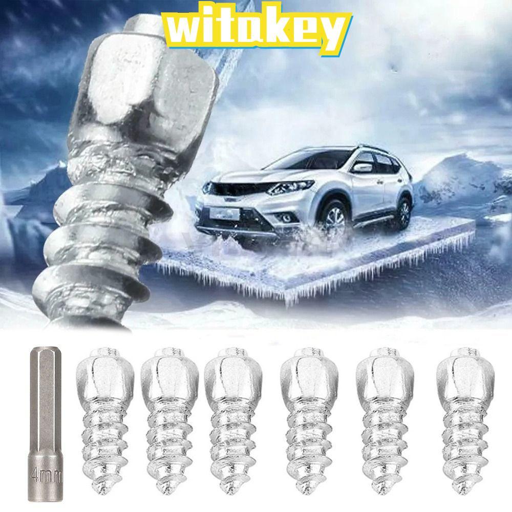 WITAKEY 50pcs รถหิมะ Tyre Studs, 4x9 มม.4x12 มม.Anti Skid ยาง Studs สก ...