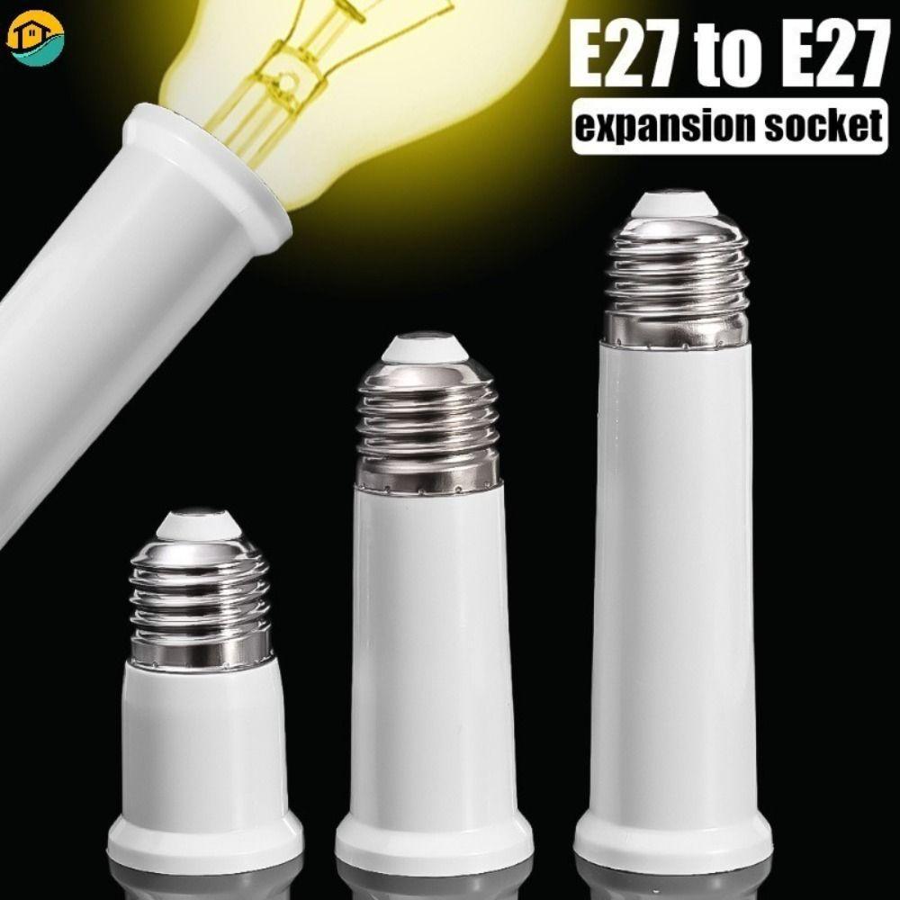 YOLOGO E27 ถึง E27 Extender, สีขาว 65 มม./95 มม./120 มม.ผู้ถือโคมไฟฐาน ...