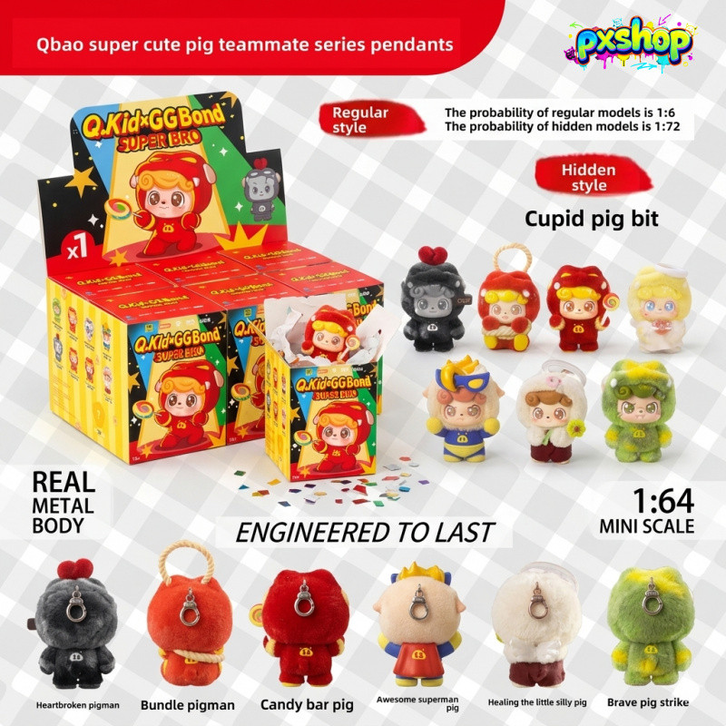 [ของแท้] GG Bond x TOPTOY ยกกล่อง/สุ่ม จี้พวงกุญแจตุ๊กตาน่ารัก กล่อง ...