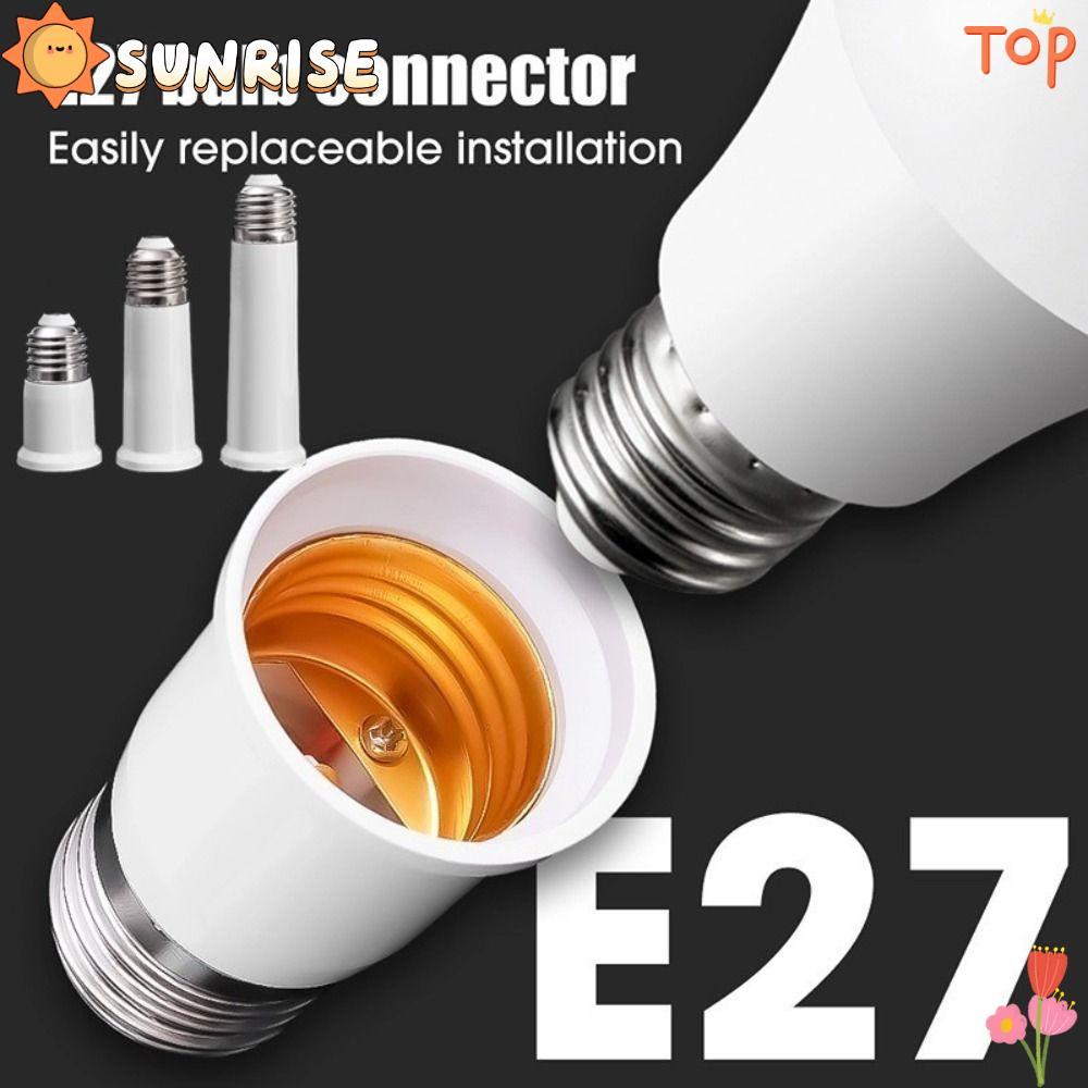 SUNRISE E27 ถึง E27 Extender, พลาสติก 65 มม./95 มม./120 มม.ผู้ถือโคมไฟ ...