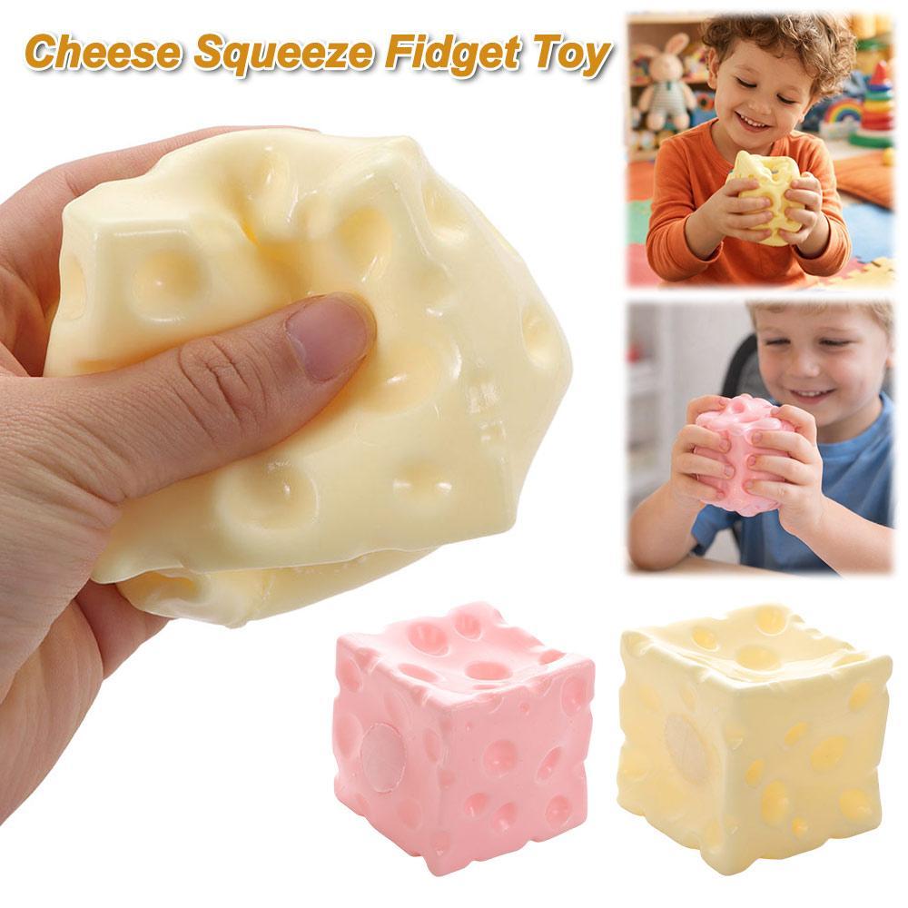 BREEZE Cheese Squeeze Fidget Toy, Anti-Stress Shapeable Jumbo Cheese ...