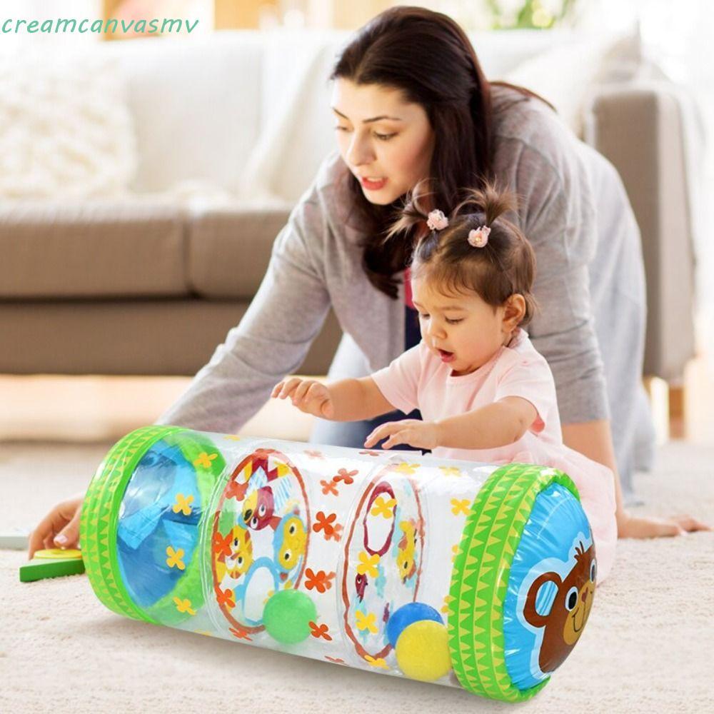 ROVER Inflatable Baby Crawling Roller ของเล่น, Drum Bell PVC ทารก ...