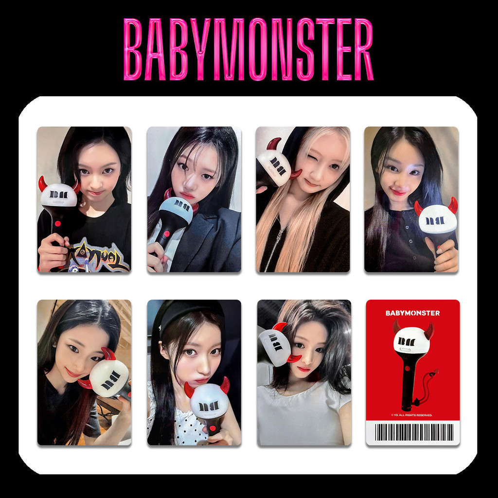 Kpop Idol BABYMONSTER ไม้รองรับแบบรวม, การ์ดขนาดเล็ก, การ์ดสะสม, การ์ด ...
